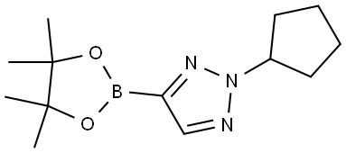 2-cyclopentyl-4-(4,4,5,5-tetramethyl-1,3,2-dioxaborolan-2-yl)-2H-1,2,3-triazole Struktur