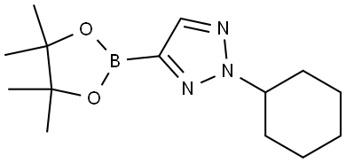 2-cyclohexyl-4-(4,4,5,5-tetramethyl-1,3,2-dioxaborolan-2-yl)-2H-1,2,3-triazole Struktur