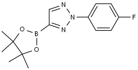 2-(4-fluorophenyl)-4-(4,4,5,5-tetramethyl-1,3,2-dioxaborolan-2-yl)-2H-1,2,3-triazole Struktur