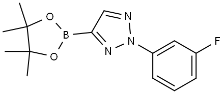 2-(3-fluorophenyl)-4-(4,4,5,5-tetramethyl-1,3,2-dioxaborolan-2-yl)-2H-1,2,3-triazole Struktur