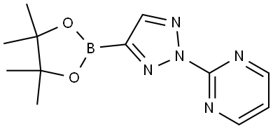 2-(4-(4,4,5,5-tetramethyl-1,3,2-dioxaborolan-2-yl)-2H-1,2,3-triazol-2-yl)pyrimidine Struktur