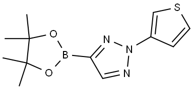 4-(4,4,5,5-tetramethyl-1,3,2-dioxaborolan-2-yl)-2-(thiophen-3-yl)-2H-1,2,3-triazole Struktur