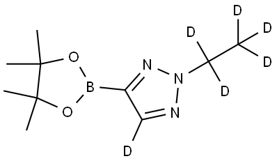 2-(ethyl-d5)-4-(4,4,5,5-tetramethyl-1,3,2-dioxaborolan-2-yl)-2H-1,2,3-triazole-5-d Struktur