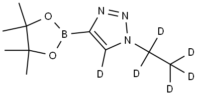 1-(ethyl-d5)-4-(4,4,5,5-tetramethyl-1,3,2-dioxaborolan-2-yl)-1H-1,2,3-triazole-5-d Struktur