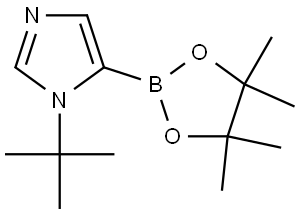 1-(tert-butyl)-5-(4,4,5,5-tetramethyl-1,3,2-dioxaborolan-2-yl)-1H-imidazole Struktur