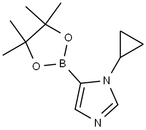 1-Cyclopropyl-5-(4,4,5,5-tetramethyl-[1,3,2]dioxaborolan-2-yl)-1H-imidazole Struktur