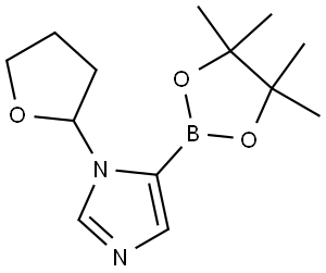 1-(tetrahydrofuran-2-yl)-5-(4,4,5,5-tetramethyl-1,3,2-dioxaborolan-2-yl)-1H-imidazole Struktur