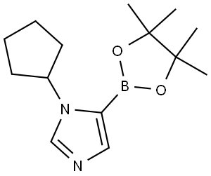 1-cyclopentyl-5-(4,4,5,5-tetramethyl-1,3,2-dioxaborolan-2-yl)-1H-imidazole Struktur