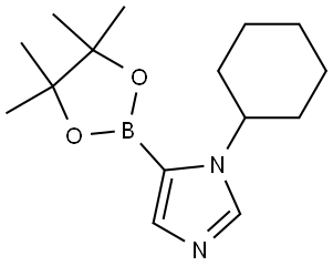 1-cyclohexyl-5-(4,4,5,5-tetramethyl-1,3,2-dioxaborolan-2-yl)-1H-imidazole Struktur