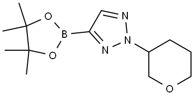 2-(tetrahydro-2H-pyran-3-yl)-4-(4,4,5,5-tetramethyl-1,3,2-dioxaborolan-2-yl)-2H-1,2,3-triazole Struktur