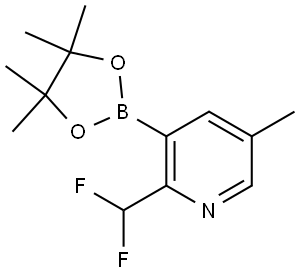 2-(difluoromethyl)-5-methyl-3-(4,4,5,5-tetramethyl-1,3,2-dioxaborolan-2-yl)pyridine Struktur