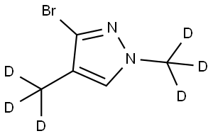 3-bromo-1,4-bis(methyl-d3)-1H-pyrazole Structure