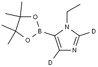 1-ethyl-5-(4,4,5,5-tetramethyl-1,3,2-dioxaborolan-2-yl)-1H-imidazole-2,4-d2 Struktur