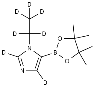 1-(ethyl-d5)-5-(4,4,5,5-tetramethyl-1,3,2-dioxaborolan-2-yl)-1H-imidazole-2,4-d2 Structure