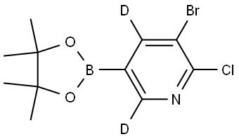 3-bromo-2-chloro-5-(4,4,5,5-tetramethyl-1,3,2-dioxaborolan-2-yl)pyridine-4,6-d2 Struktur