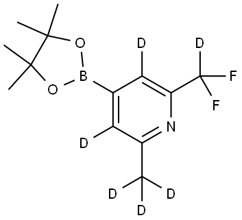 2-(difluoromethyl-d)-6-(methyl-d3)-4-(4,4,5,5-tetramethyl-1,3,2-dioxaborolan-2-yl)pyridine-3,5-d2 Structure