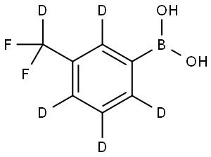 (3-(difluoromethyl-d)phenyl-2,4,5,6-d4)boronic acid Struktur