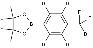 2-(4-(difluoromethyl-d)phenyl-2,3,5,6-d4)-4,4,5,5-tetramethyl-1,3,2-dioxaborolane Struktur