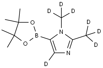 1,2-bis(methyl-d3)-5-(4,4,5,5-tetramethyl-1,3,2-dioxaborolan-2-yl)-1H-imidazole-4-d Struktur