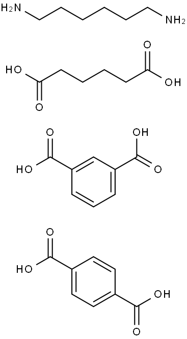 1,3-Benzenedicarboxylic acid, polymer with 1,4-benzenedicarboxylic acid, 1,6-hexanediamine and hexanedioic acid Struktur