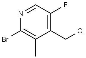 Pyridine, 2-bromo-4-(chloromethyl)-5-fluoro-3-methyl- Struktur