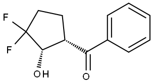 (1S,2S)-3,3-Difluoro-2-hydroxycyclopentyl]phenylmethanone Struktur