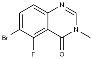 6-Bromo-5-fluoro-3-methylquinazolin-4(3H)-one Struktur