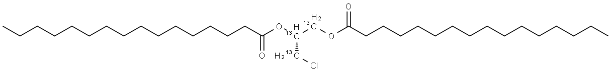 13C3]-1,2-Dipalmitoyl-3-chloropropanediol Struktur