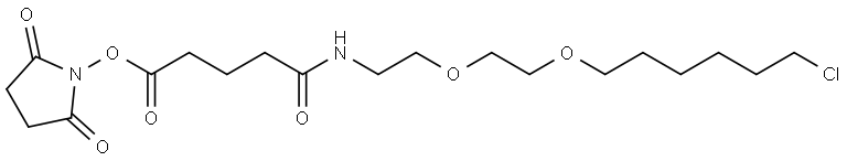 Cl-C6-PEG2-NHCO-C3-NHS Struktur