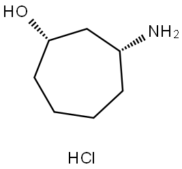 Cycloheptanol, 3-amino-, hydrochloride (1:1), (1R,3S)-rel- Struktur