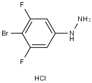 3,5-difluoro-4-bromophenylhydrazine hydrochloride Struktur