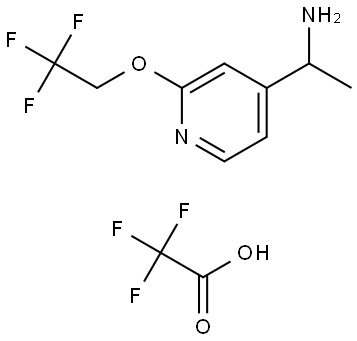 1-(2-(2,2,2-trifluoroethoxy)pyridin-4-yl)ethan-1-amine 2,2,2-trifluoroacetate Struktur