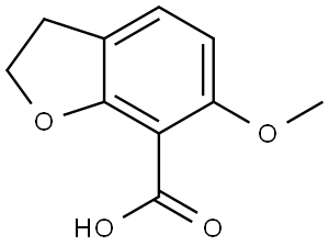 7-Benzofurancarboxylic acid, 2,3-dihydro-6-methoxy- Struktur