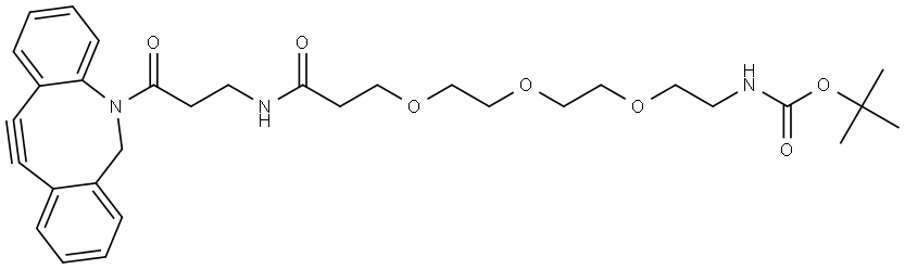 DBCO-NHCO-PEG3-t-Boc Amine Struktur