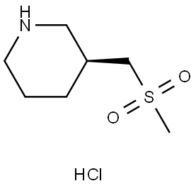 Piperidine, 3-[(methylsulfonyl)methyl]-, hydrochloride (1:1), (3S)- Struktur