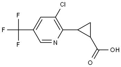 2-[3-Chloro-5-(trifluoromethyl)-2-pyridyl]cyclopropanecarboxylic acid Struktur