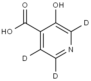 3-hydroxyisonicotinic-2,5,6-d3 acid Struktur