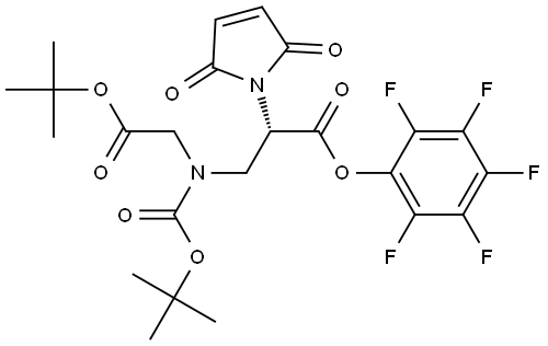 Mal-L-Dap(Boc, t-BuOAc)-Pfp Ester Struktur