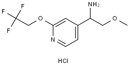 2-methoxy-1-(2-(2,2,2-trifluoroethoxy)pyridin-4-yl)ethan-1-amine hydrochloride Struktur