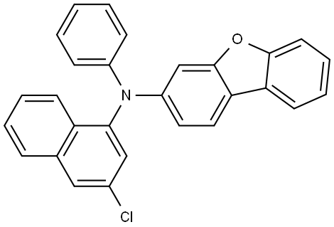 3-Dibenzofuranamine, N-(3-chloro-1-naphthalenyl)-N-phenyl- Struktur