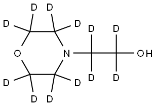 2-(morpholino-d8)ethan-1,1,2,2-d4-1-ol Struktur