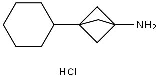 3-Cyclohexylbicyclo[1.1.1]pentan-1-amine Hydrochloride Struktur