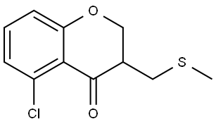 5-Chloro-2,3-dihydro-3-[(methylthio)methyl]-4H-1-benzopyran-4-one Struktur