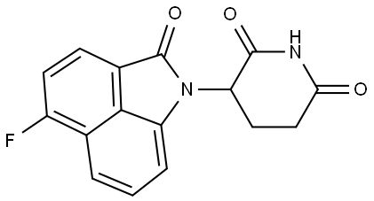 2,6-Piperidinedione, 3-(5-fluoro-2-oxobenz[cd]indol-1(2H)-yl)- Struktur