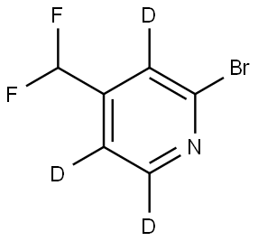 2-bromo-4-(difluoromethyl)pyridine-3,5,6-d3 Struktur