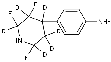 4-(2,6-difluoropiperidin-4-yl-2,3,3,4,5,5,6-d7)aniline Struktur