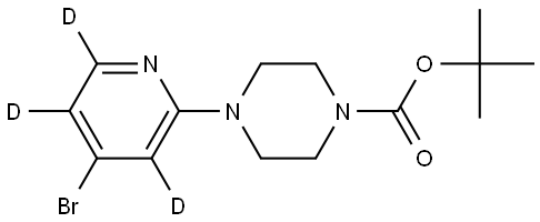 tert-butyl 4-(4-bromopyridin-2-yl-3,5,6-d3)piperazine-1-carboxylate Struktur