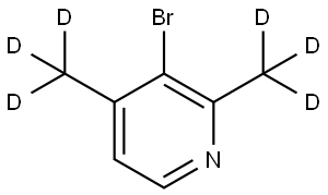 3-bromo-2,4-bis(methyl-d3)pyridine Struktur