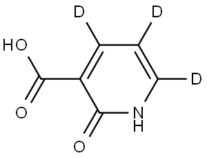 2-hydroxynicotinic-4,5,6-d3 acid Struktur