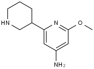 2-methoxy-6-(piperidin-3-yl)pyridin-4-amine Struktur